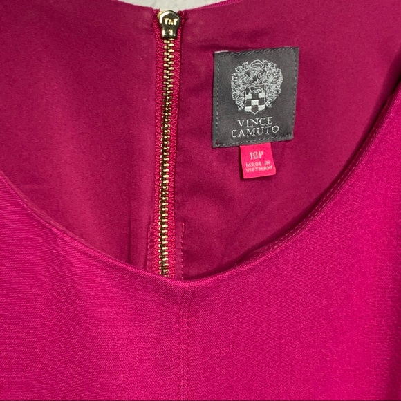 Vince Camuto Crepe A Line Dress Magenta - Picture 5 of 8